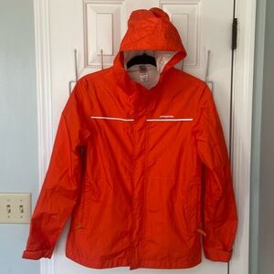 Patagonia Torrentshell Rain Jacket Boys Size XL (14) Safety Orange breathable